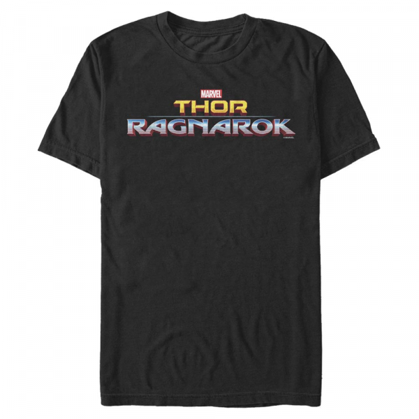 Marvel - Thor Ragnarok - Text Ragnarok Logo - Pánske Tričko - Čierna - Predné