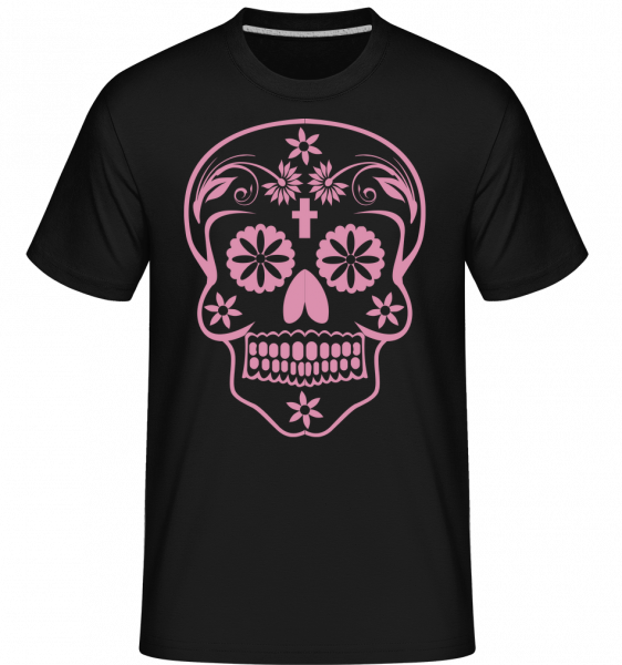 Día de los Muertos Skull -  Shirtinator tričko pre pánov - Čierna1 - Predné