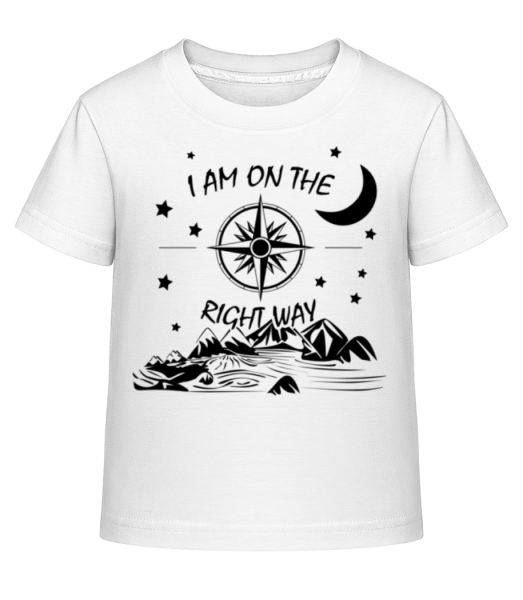 I Am na správnej ceste - Detské Shirtinator tričko - Biela - Predné
