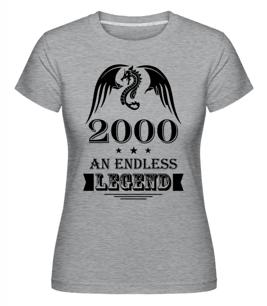Nekonečné Legend 2000 -  Shirtinator tričko pre dámy - Melírovo šedá - Predné