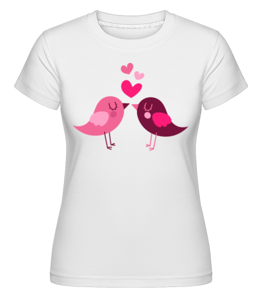 vtáky Láska -  Shirtinator tričko pre dámy - Biela - Predné