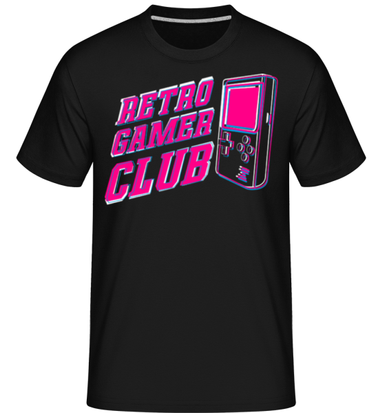 Retro Gamer Club -  Shirtinator tričko pre pánov - Čierna - Predné
