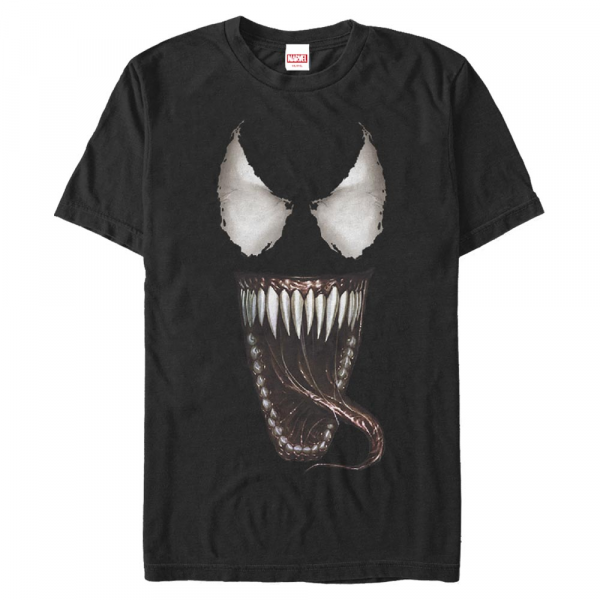 Marvel - Venom Mouth Open - Halloween - Pánske Tričko - Čierna - Predné