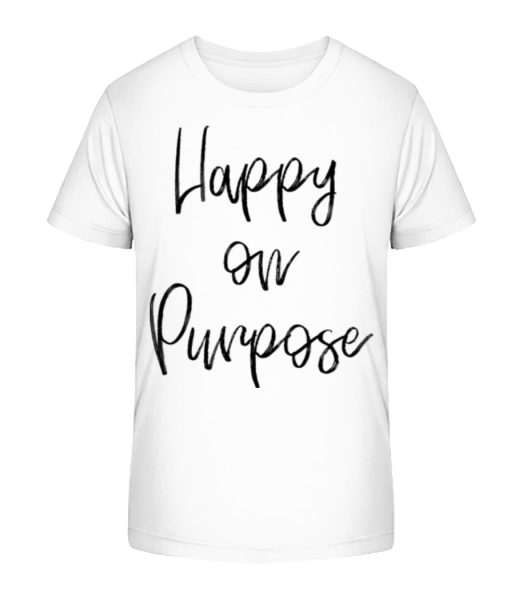 Šťastný On Purpose - Detské bio tričko Stanley Stella - Biela - Predné