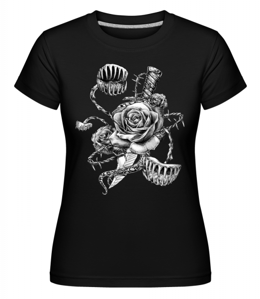 Roses Carnivores -  Shirtinator tričko pre dámy - Čierna - Predné