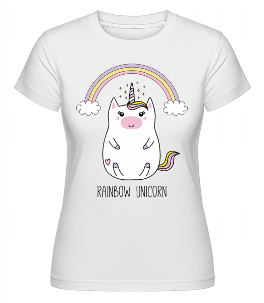 Rainbow Unicorn -  Shirtinator tričko pre dámy - Biela - Predné
