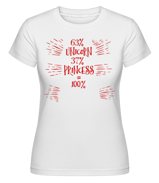Unicorn Princess Tu -  Shirtinator tričko pre dámy - Biela - Predné