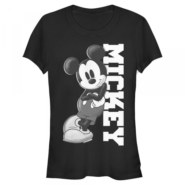 Disney - Mickey Mouse - Mickey Mouse Mickey Lean - Dámske Tričko - Čierna - Predné