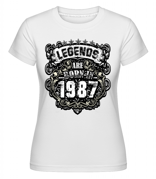 Legendy sa narodili v roku 1987 -  Shirtinator tričko pre dámy - Biela - Predné