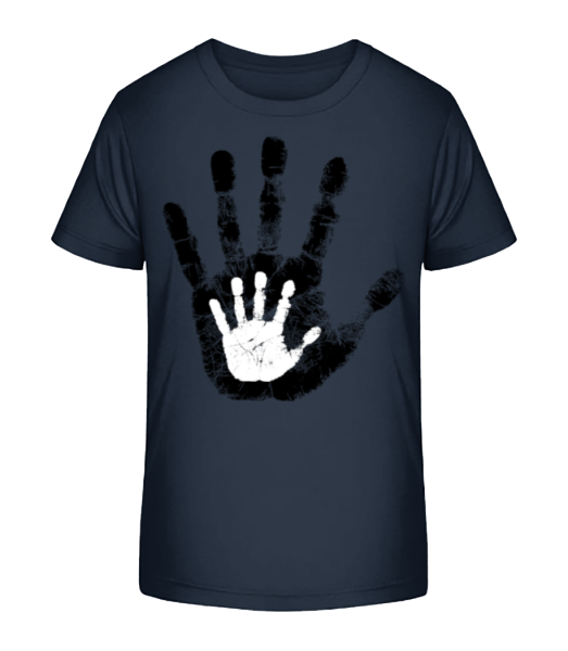 Hand rodičia Kid - Detské bio tričko Stanley Stella - Namornícka modrá - Predné