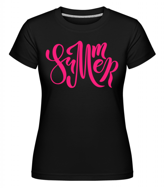 Pink Summer Sign -  Shirtinator tričko pre dámy - Čierna1 - Predné
