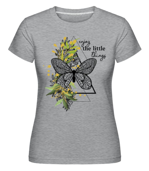 Enjoy The Little Things -  Shirtinator tričko pre dámy - Melírovo šedá - Predné