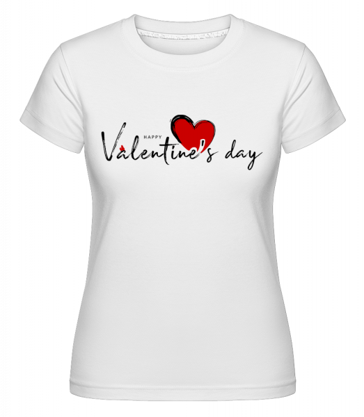 Valentín -  Shirtinator tričko pre dámy - Biela - Predné