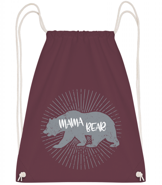 Mama Bear - Drawstring batoh so šnúrkami - Bordeaux - Predné