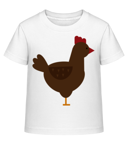 Chicken Obrázok - Detské Shirtinator tričko - Biela - Predné