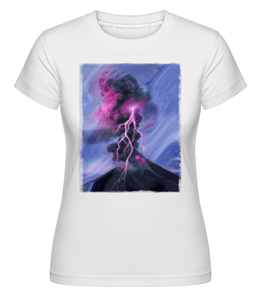 neon Búrka -  Shirtinator tričko pre dámy - Biela - Predné
