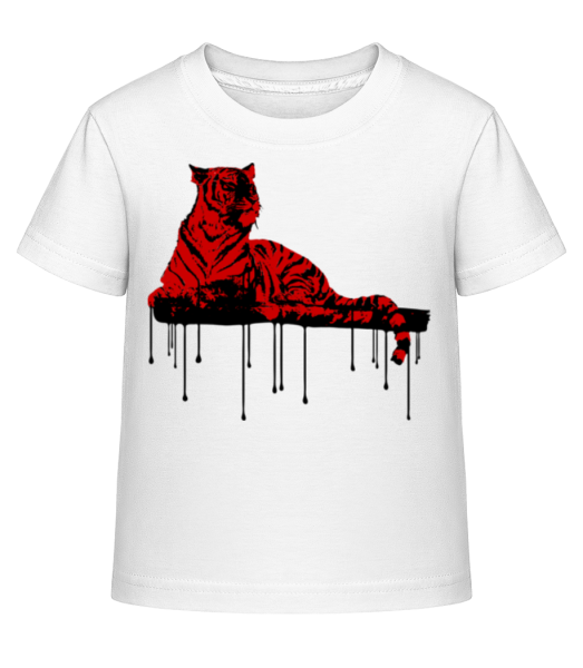 Red Tiger - Detské Shirtinator tričko - Biela - Predné