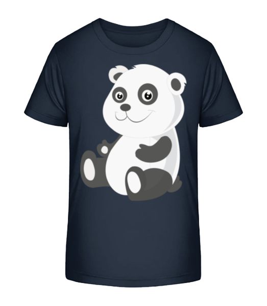 panda Comic - Detské bio tričko Stanley Stella - Namornícka modrá - Predné