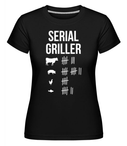 Serial Griller -  Shirtinator tričko pre dámy - Čierna - Predné