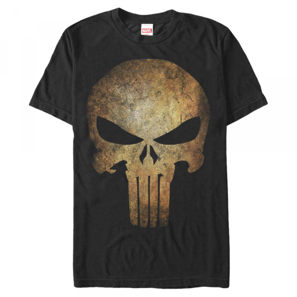 Marvel - Punisher Real Skull - Pánske Tričko - Čierna - Predné