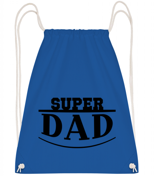 Super Dad Icon - Drawstring batoh so šnúrkami - Kráľovská modrá - Predné