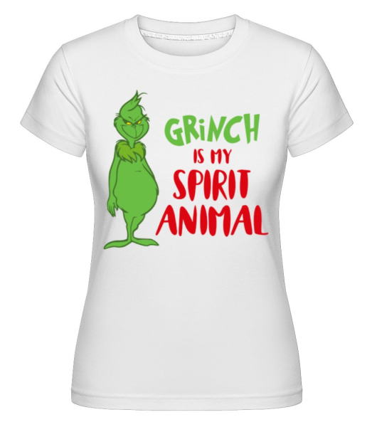 Grinch Is My Spirit Animal -  Shirtinator tričko pre dámy - Biela - Predné