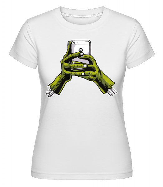 Zombie Phone -  Shirtinator tričko pre dámy - Biela - Predné