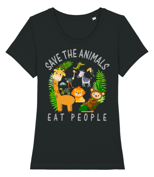 Save The Animals - Dámske bio tričko Stanley Stella - Čierna - Predné