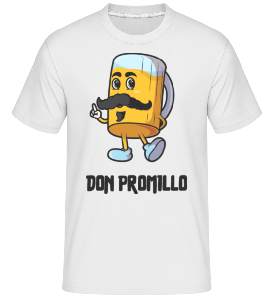 Don Promillo -  Shirtinator tričko pre pánov - Biela - Predné