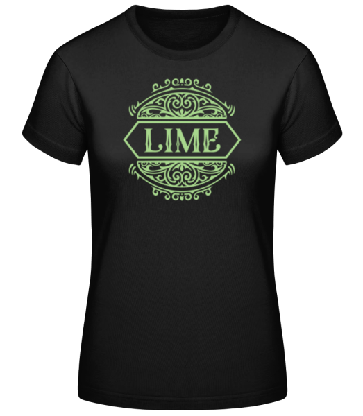 Lime - Dámske basic tričko - Čierna - Predné