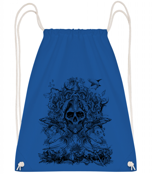 Water God Of Death - Drawstring batoh so šnúrkami - Kráľovská modrá - Predné