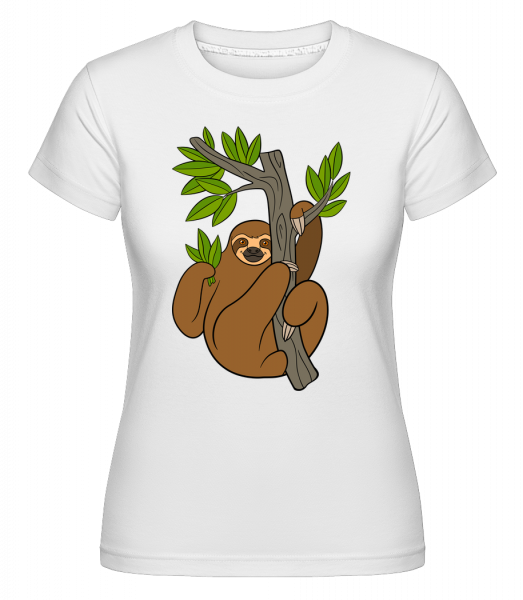 Lenivosť na strome -  Shirtinator tričko pre dámy - Biela - Predné