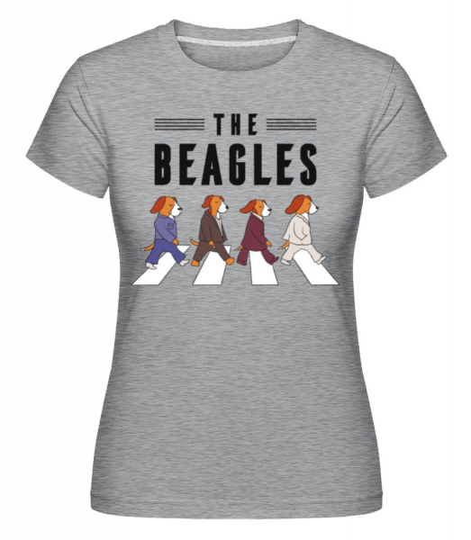 The Beagles -  Shirtinator tričko pre dámy - Melírovo šedá - Predné