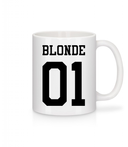 blonde 01 - Keramický hrnček - Biela - Predné