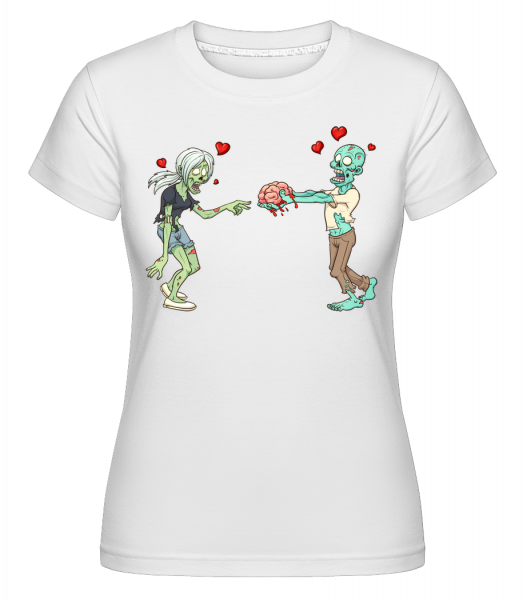 Zombies In Love -  Shirtinator tričko pre dámy - Biela - Predné