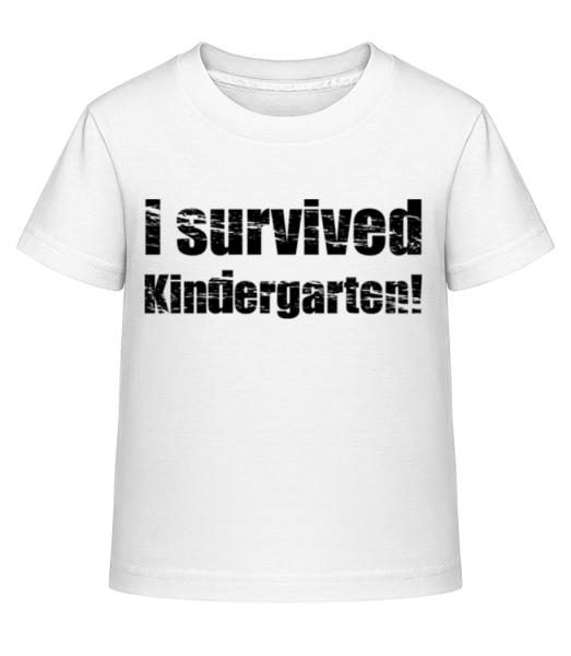 Prežil som škôlku! - Detské Shirtinator tričko - Biela - Predné