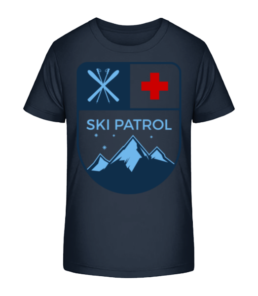 Ski Patrol Ikona - Detské bio tričko Stanley Stella - Namornícka modrá - Predné
