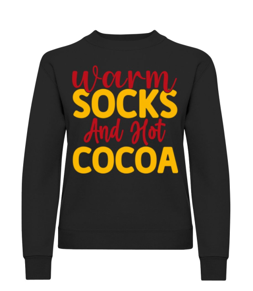 Warm Socks Hot Cocoa - Dámska mikina - Čierna - Predné