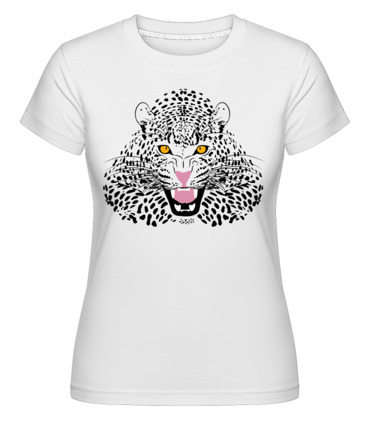 leopard -  Shirtinator tričko pre dámy - Biela - Predné