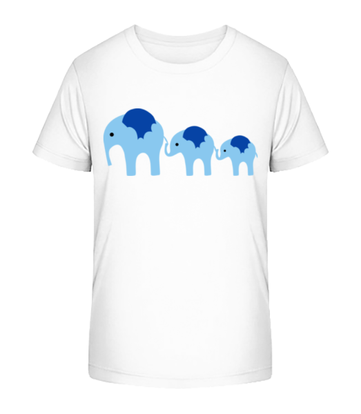Slony Family Detská - Detské bio tričko Stanley Stella - Biela - Predné