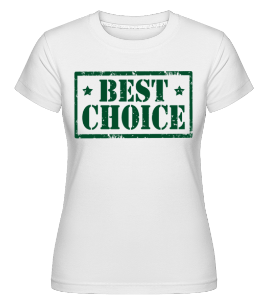 Best Choice Icon Green -  Shirtinator tričko pre dámy - Biela - Predné