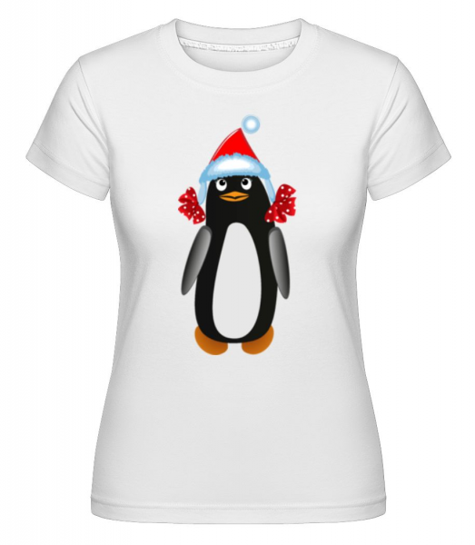 Penguin At Christmas 1 -  Shirtinator tričko pre dámy - Biela - Predné