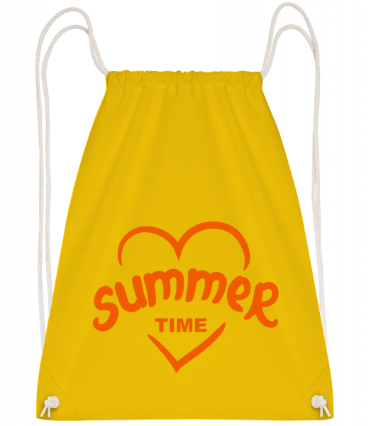 Summertime Heart - Drawstring batoh so šnúrkami - Žltá - Predné