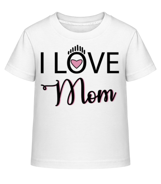 Ľúbim mamu - Detské Shirtinator tričko - Biela - Predné