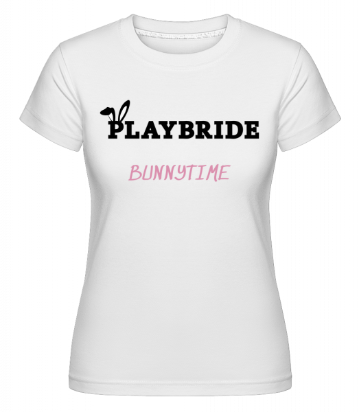Playbride Bunnytime -  Shirtinator tričko pre dámy - Biela - Predné