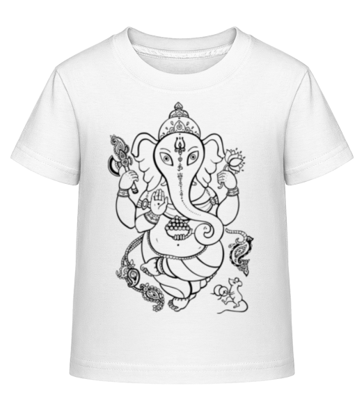 slon indický - Detské Shirtinator tričko - Biela - Predné