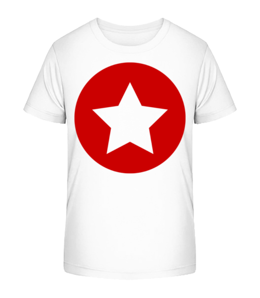 Star Icon Red - Detské bio tričko Stanley Stella - Biela - Predné