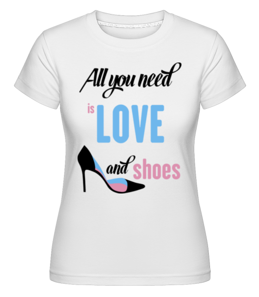 Láska a obuv -  Shirtinator tričko pre dámy - Biela - Predné