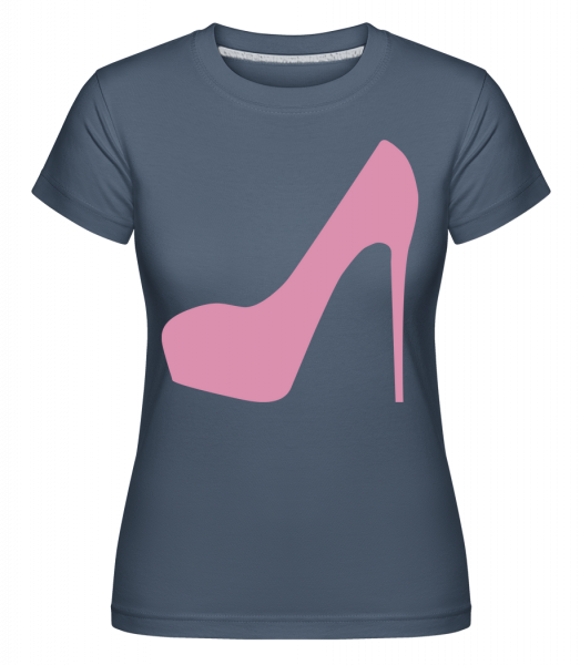 Vysoký podpätok -  Shirtinator tričko pre dámy - Džínsovina - Predné