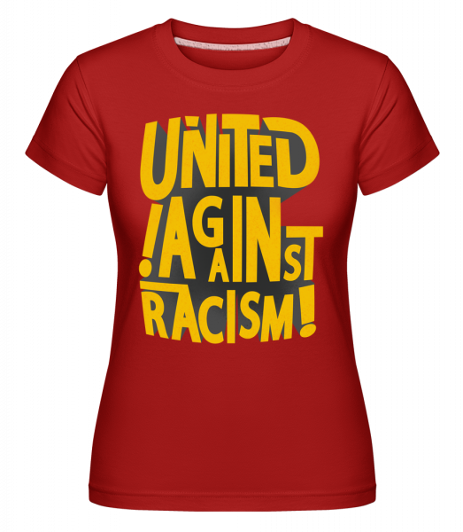 United Against Racism -  Shirtinator tričko pre dámy - Červená - Predné